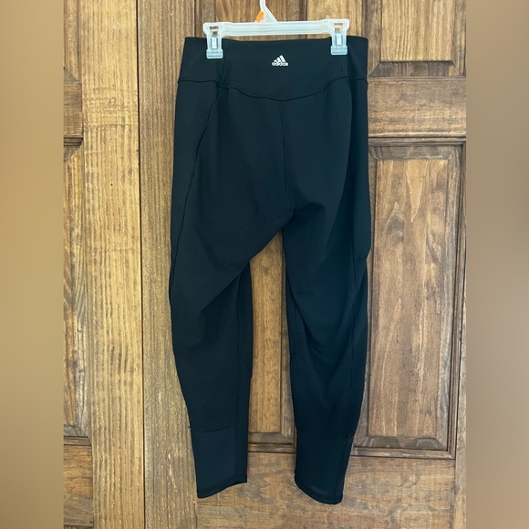Adidas Women’s Black PrimeGreen Leggings High Rise Size Large - Picture 2 of 8